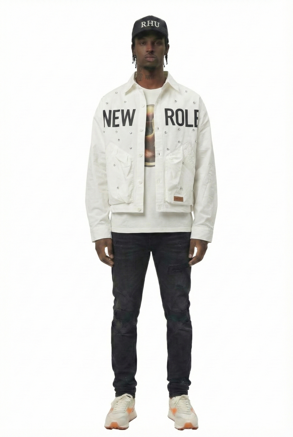 REVOL Twill Blended Nylon Crop Top Jacket